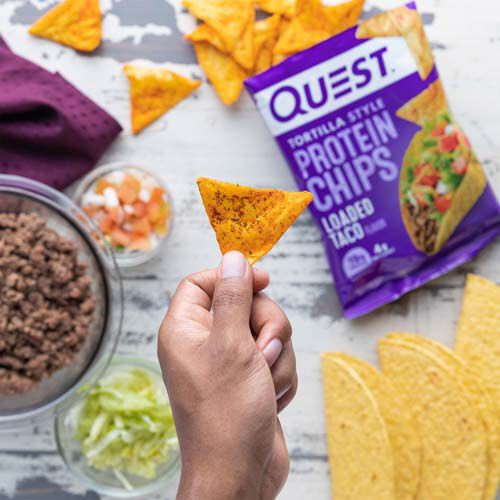 Tortilla Style Protein Chips - Loaded Taco (8 Bags)